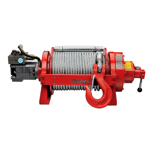 HWP20000Y2P Single Speed Hydraulic Winch with Steel Cable 