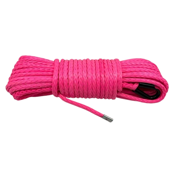 Synthetic Winch Rope - 25m x 10mm - Pink