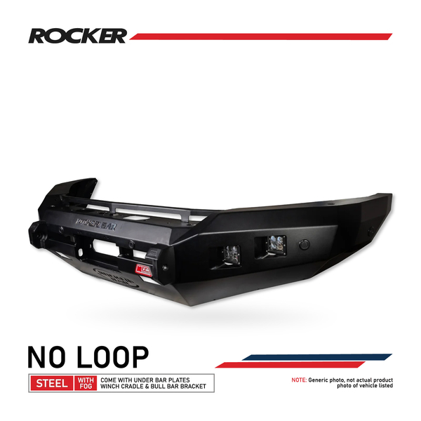 Rocker 078-01SQ No Loop Winch Bar for Toyota Prado 90