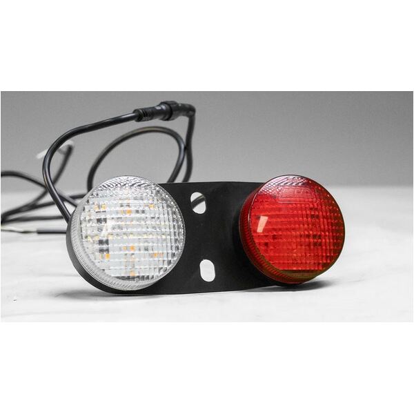 Jack 022-03 / 022-02 Rear Bar LED Light Set with Mounting Plate - Brake + Indicator/Reverse Light (pair) - New Style (domed lens)