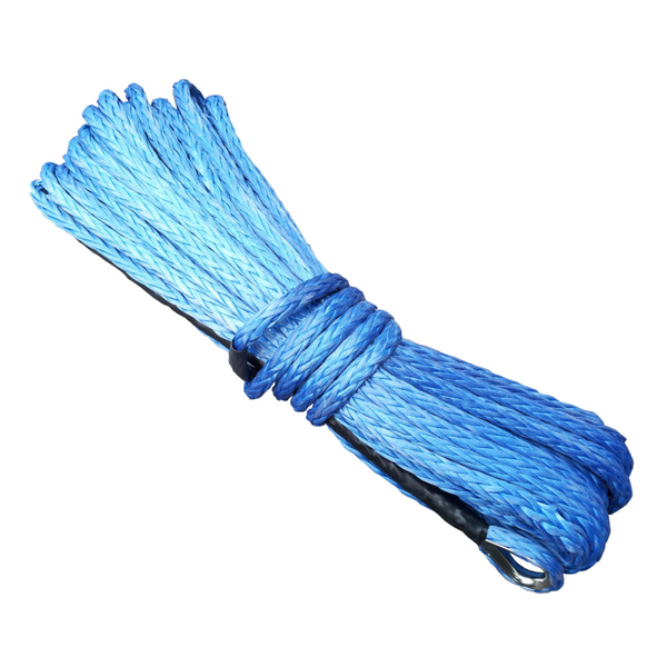Synthetic Winch Rope - 25m x 10mm - Blue
