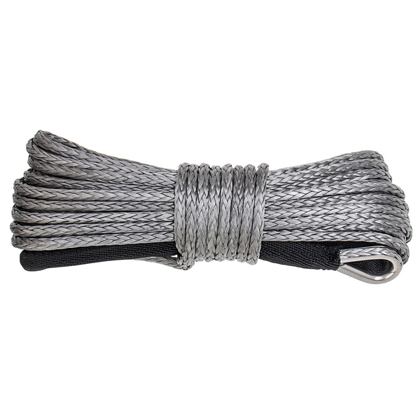 Synthetic Winch Rope - 25m x 10mm - Grey