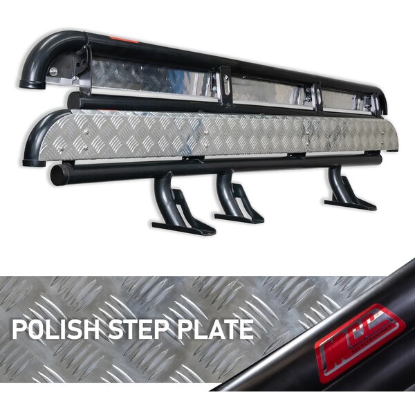 Standard 030-09 Side Steps Satin Black for Isuzu MU-X 2020-on (fitting kit included)